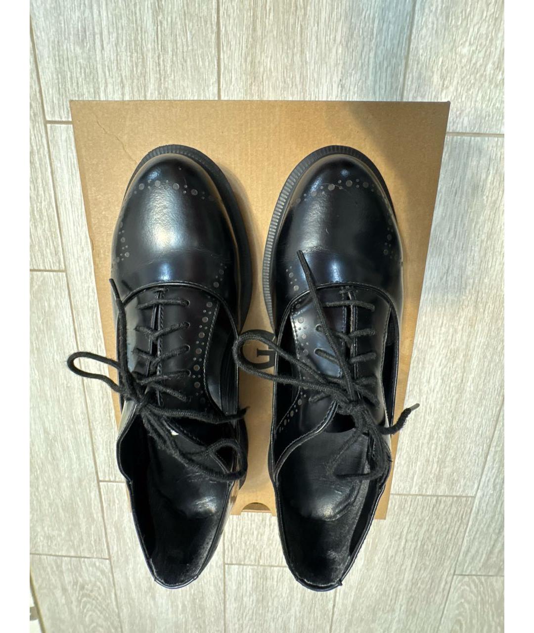 DR. MARTENS Черные кожаные брогги и оксфорды, фото 3