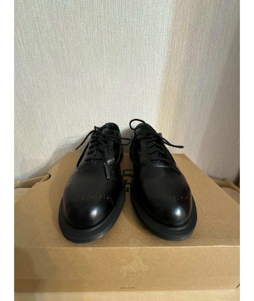 DR. MARTENS Черные кожаные брогги и оксфорды, фото 2