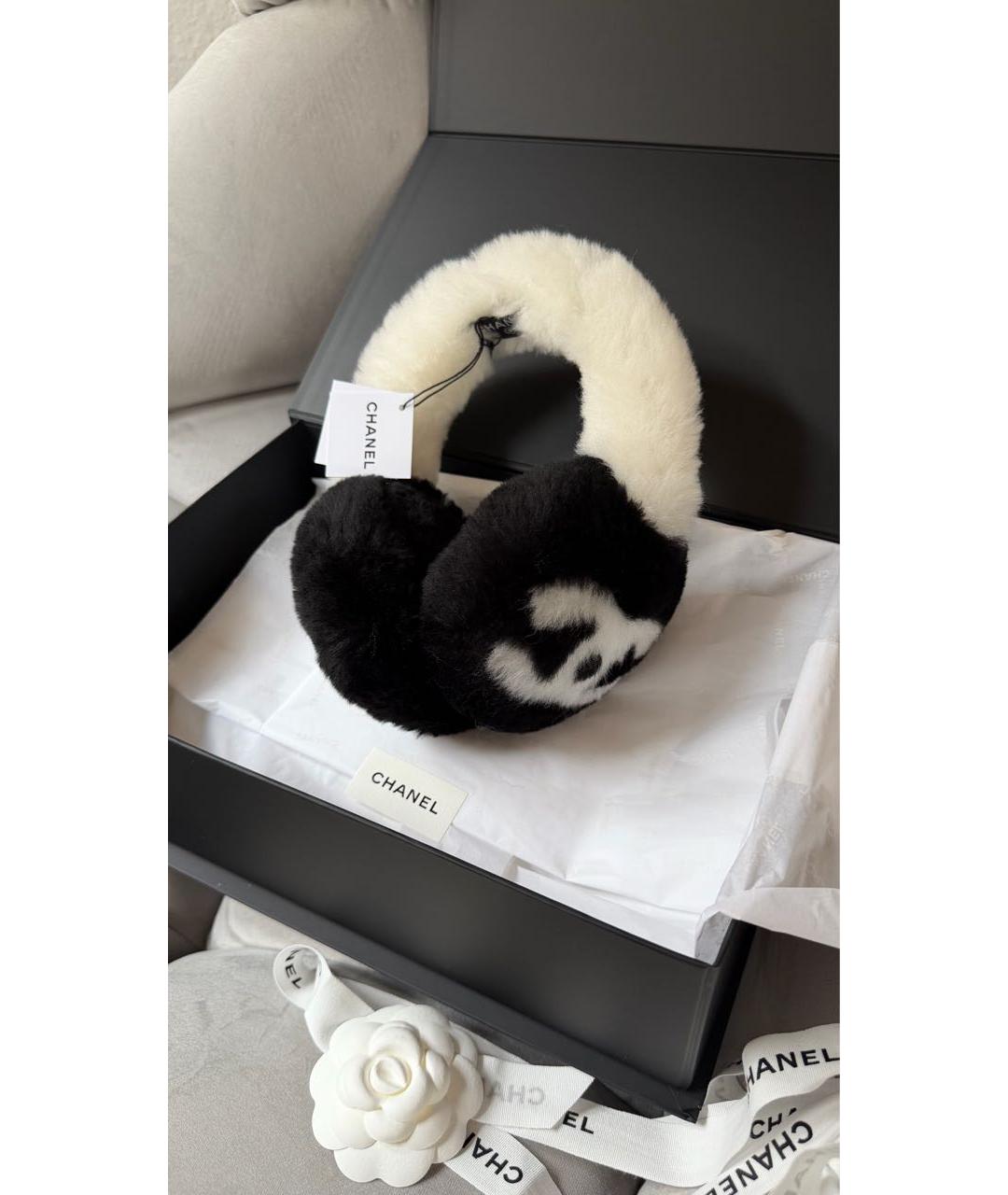 CHANEL Черные шерстяные наушники, фото 8