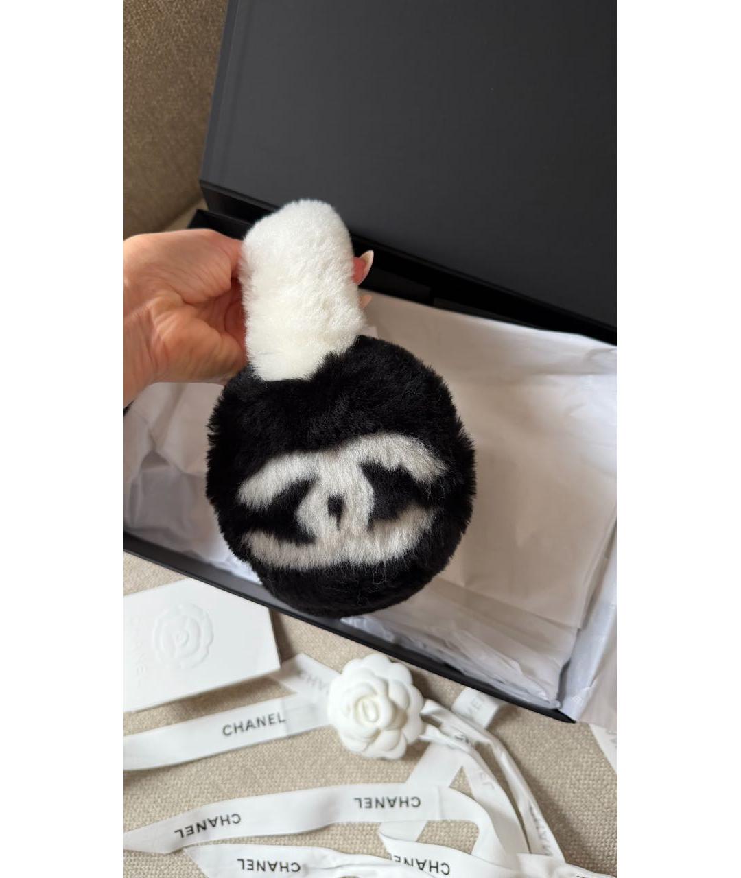 CHANEL Черные шерстяные наушники, фото 4