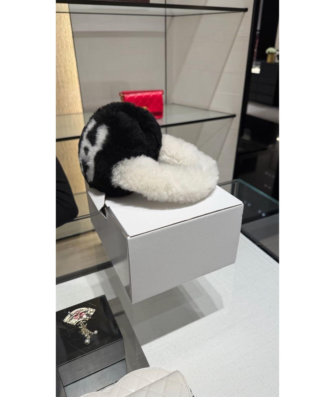 CHANEL Черные шерстяные наушники, фото 7