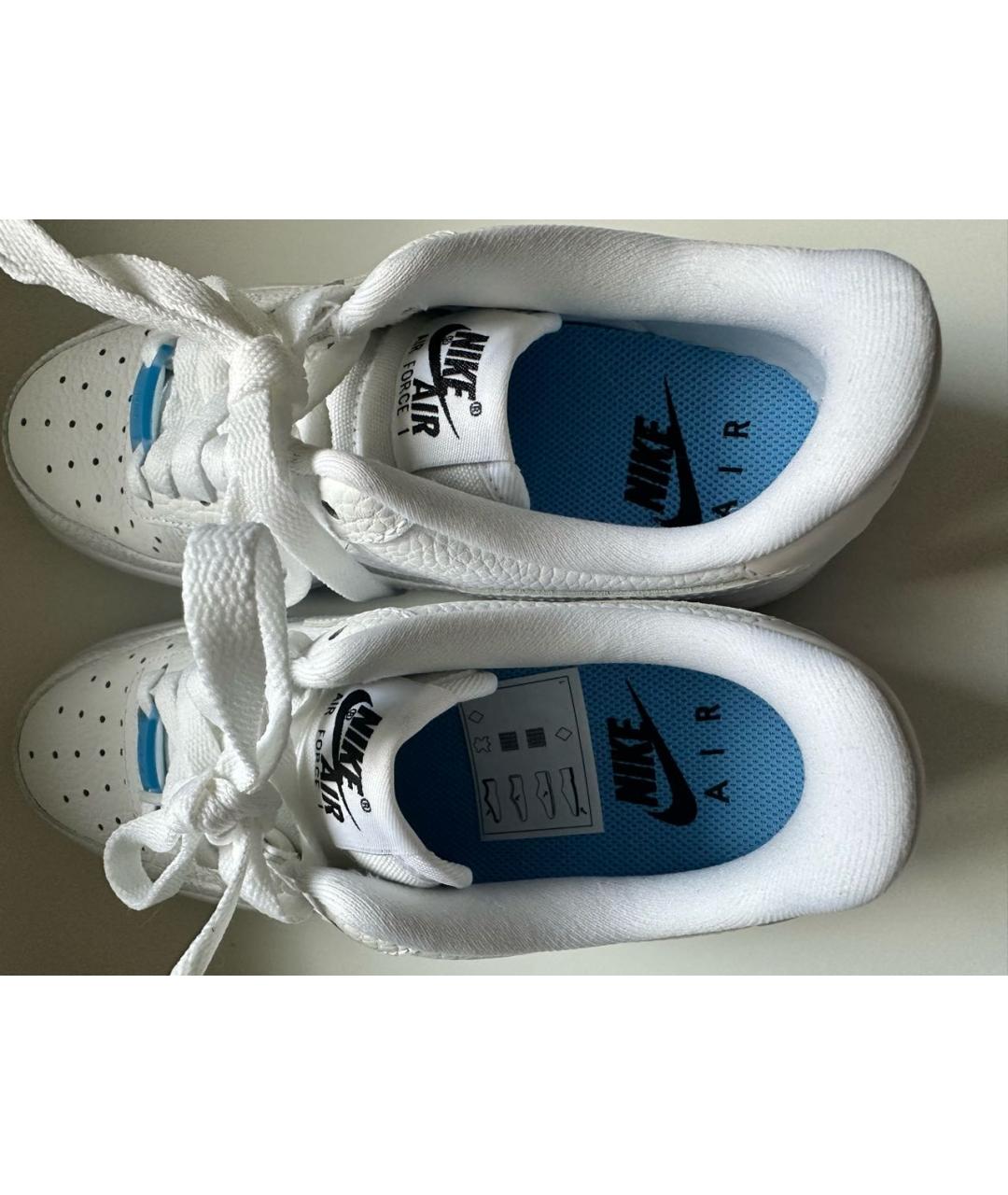 NIKE Белые кожаные кроссовки, фото 4