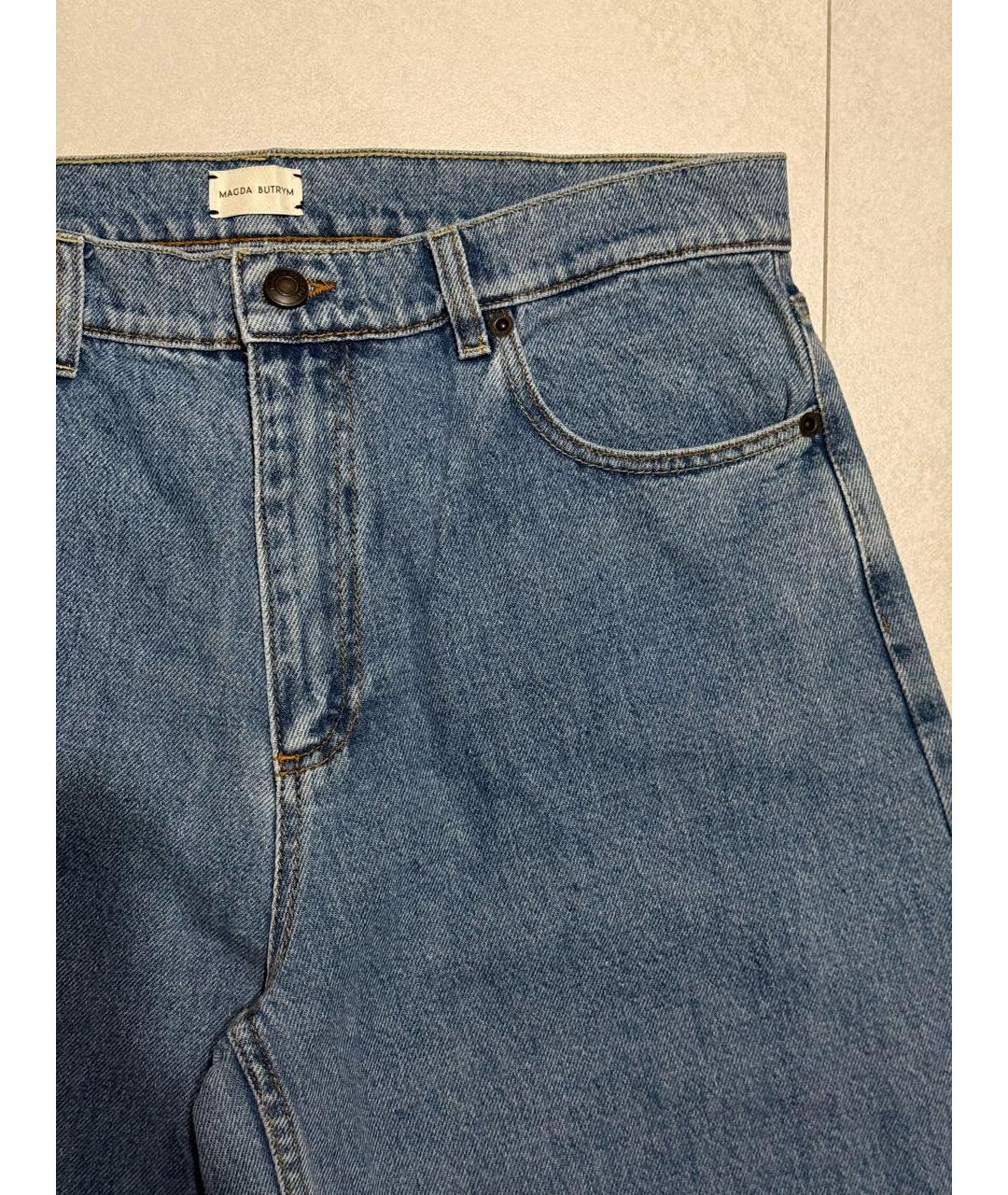 MAGDA BUTRYM Голубые хлопковые прямые джинсы, фото 5