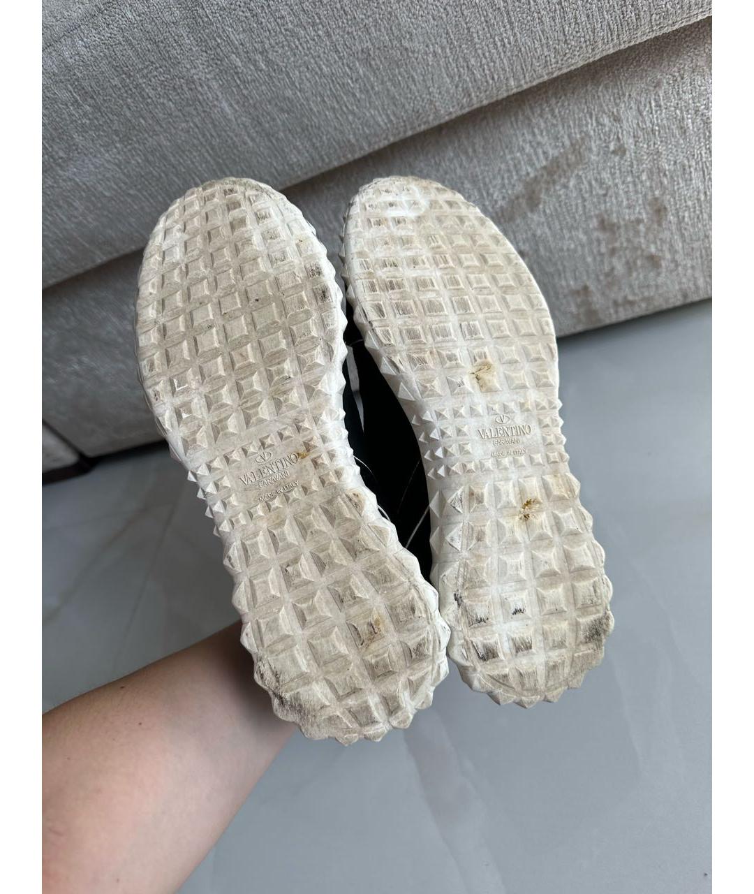 VALENTINO Черные текстильные кроссовки, фото 7