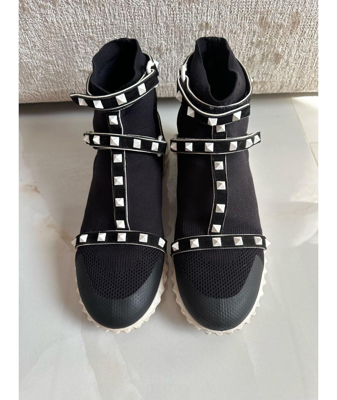 VALENTINO Черные текстильные кроссовки, фото 4