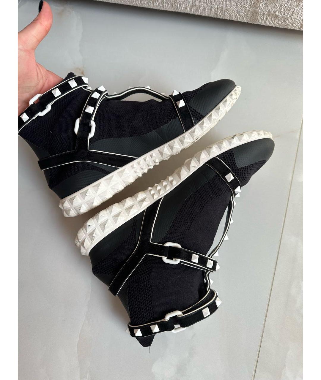 VALENTINO Черные текстильные кроссовки, фото 9