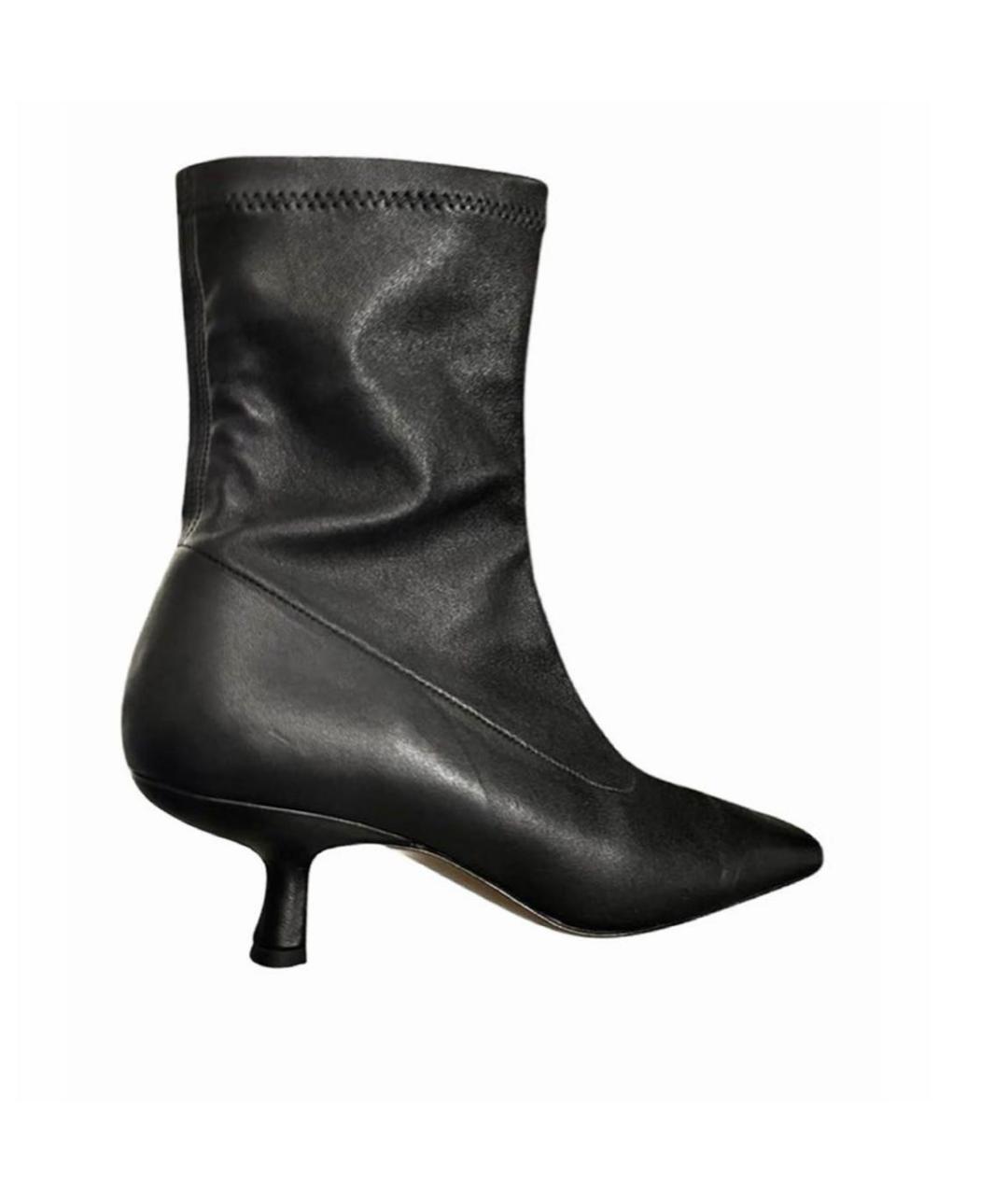 BY FAR Черные кожаные ботильоны, фото 1