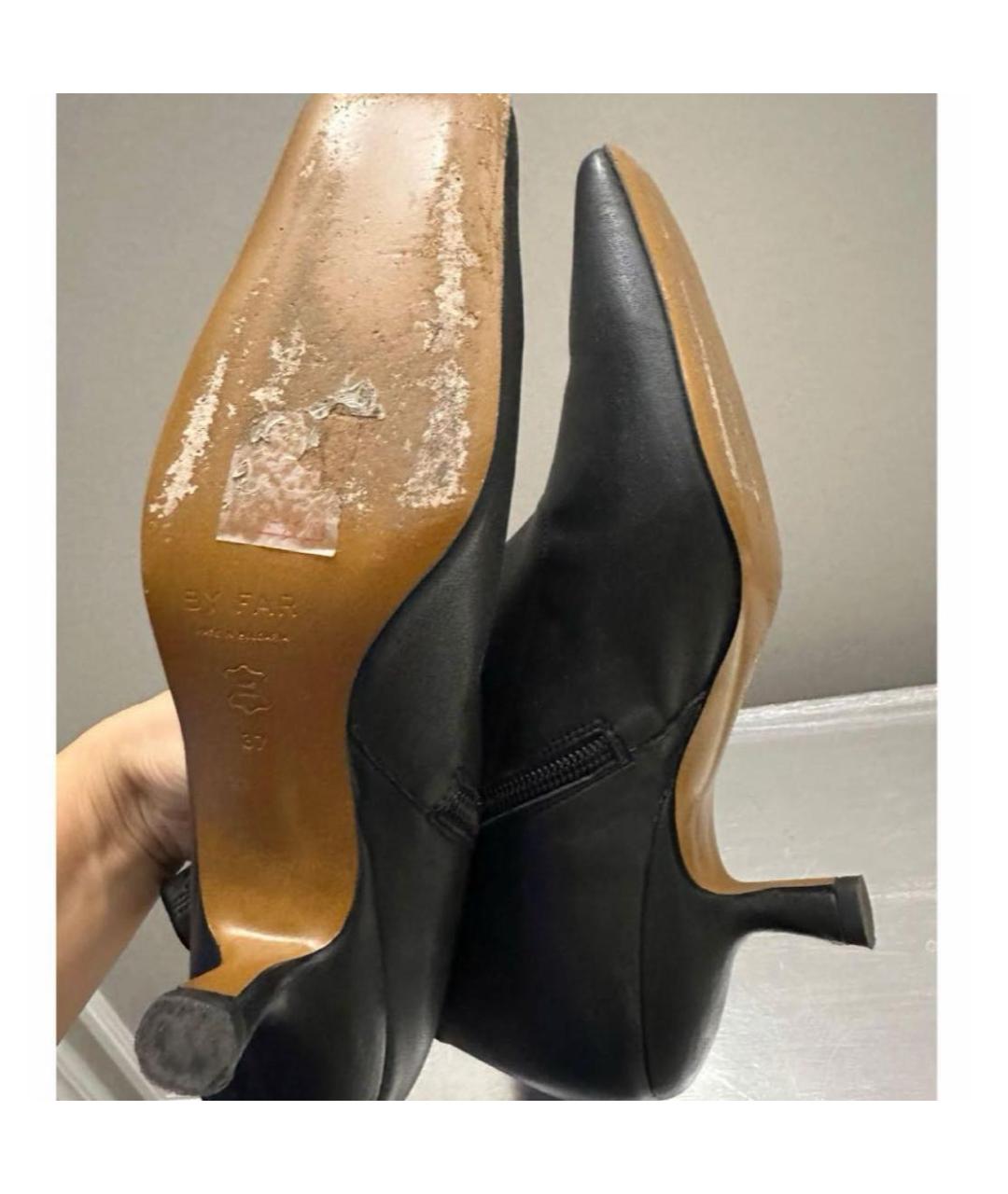 BY FAR Черные кожаные ботильоны, фото 5