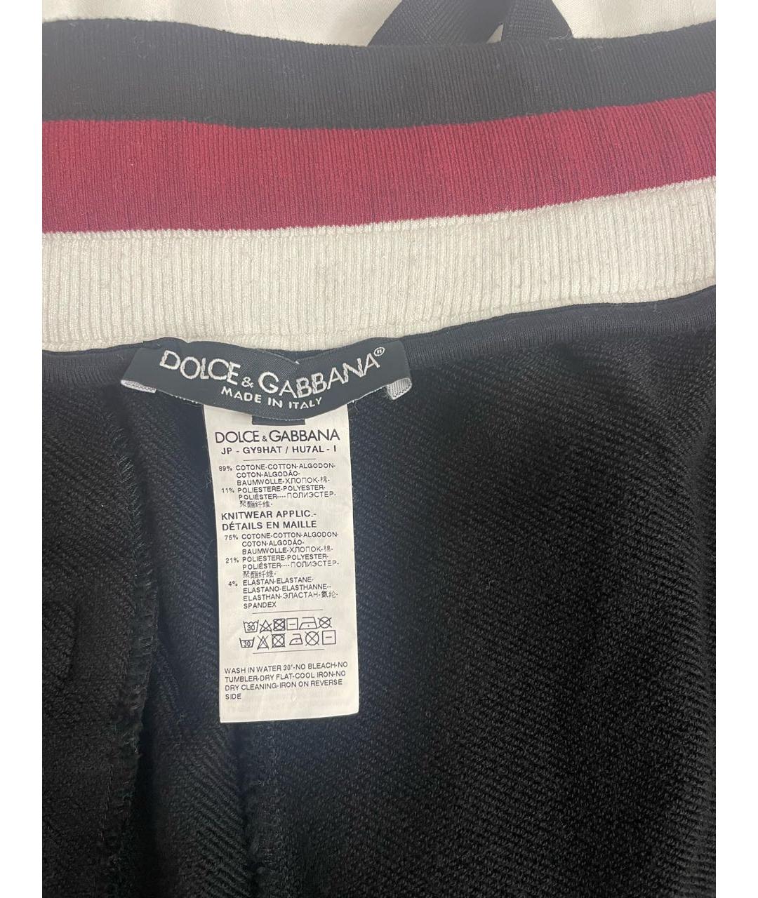 DOLCE&GABBANA Черные хлопковые шорты, фото 3