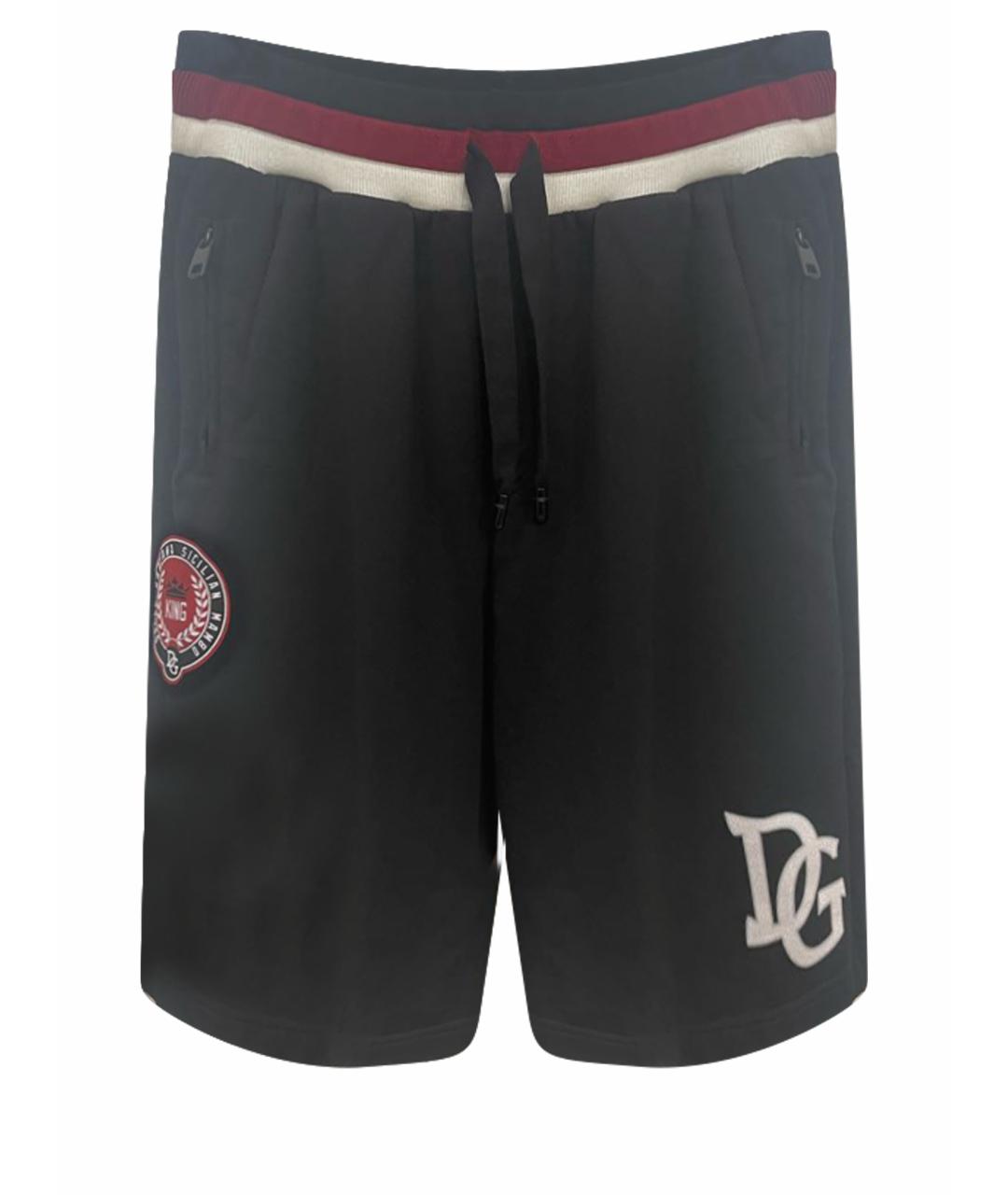 DOLCE&GABBANA Черные хлопковые шорты, фото 1