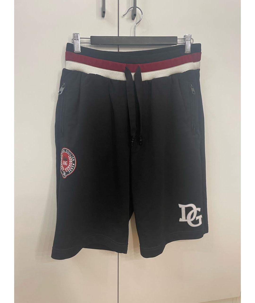 DOLCE&GABBANA Черные хлопковые шорты, фото 9