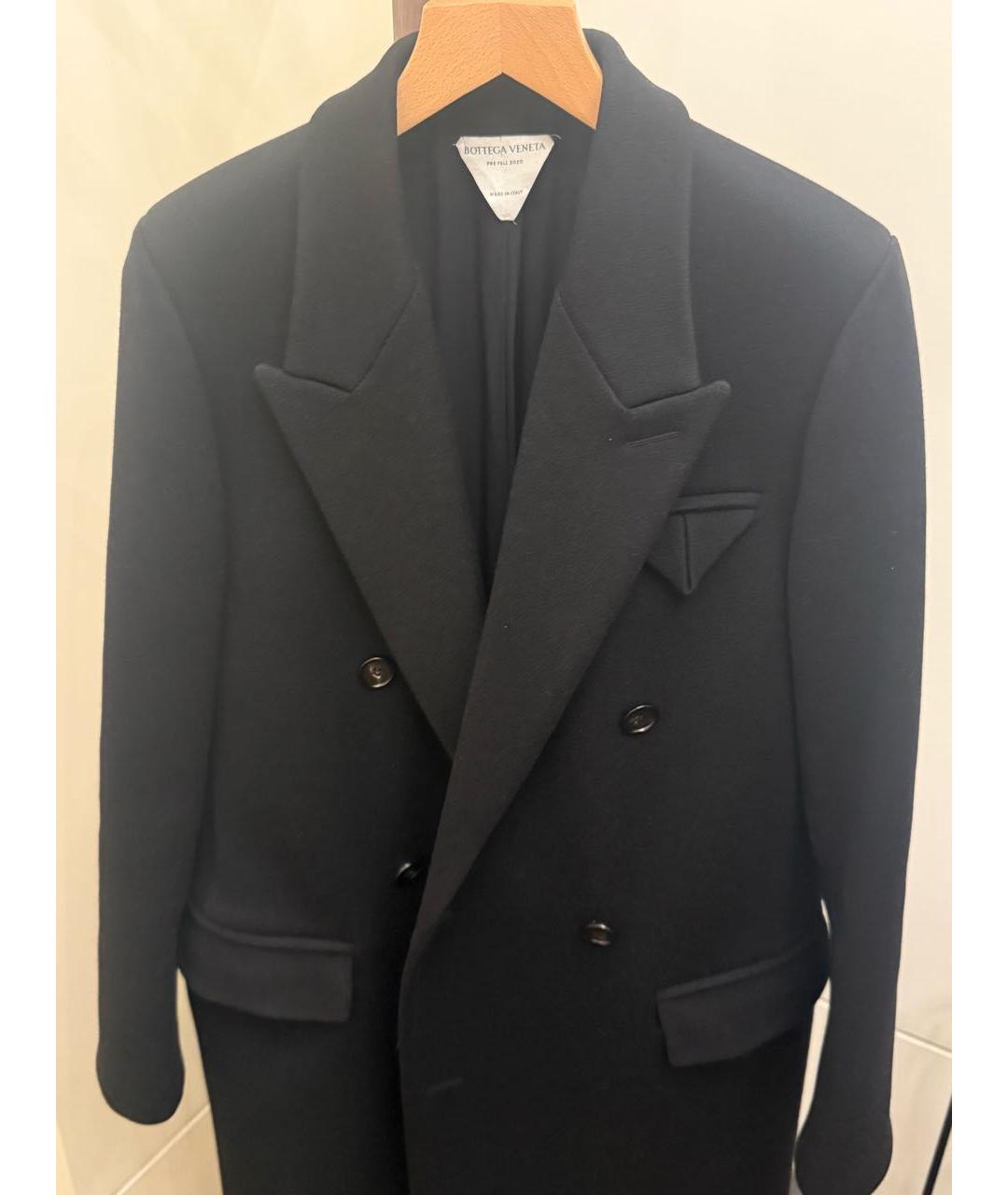 BOTTEGA VENETA Черное шерстяное пальто, фото 2