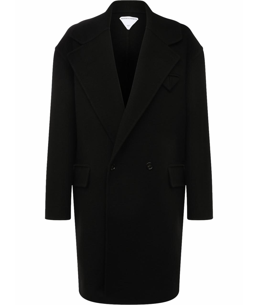 BOTTEGA VENETA Черное шерстяное пальто, фото 1