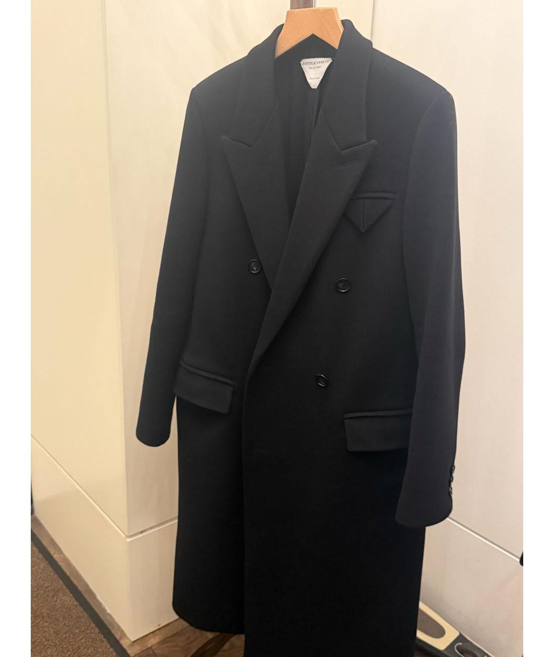 BOTTEGA VENETA Черное шерстяное пальто, фото 4