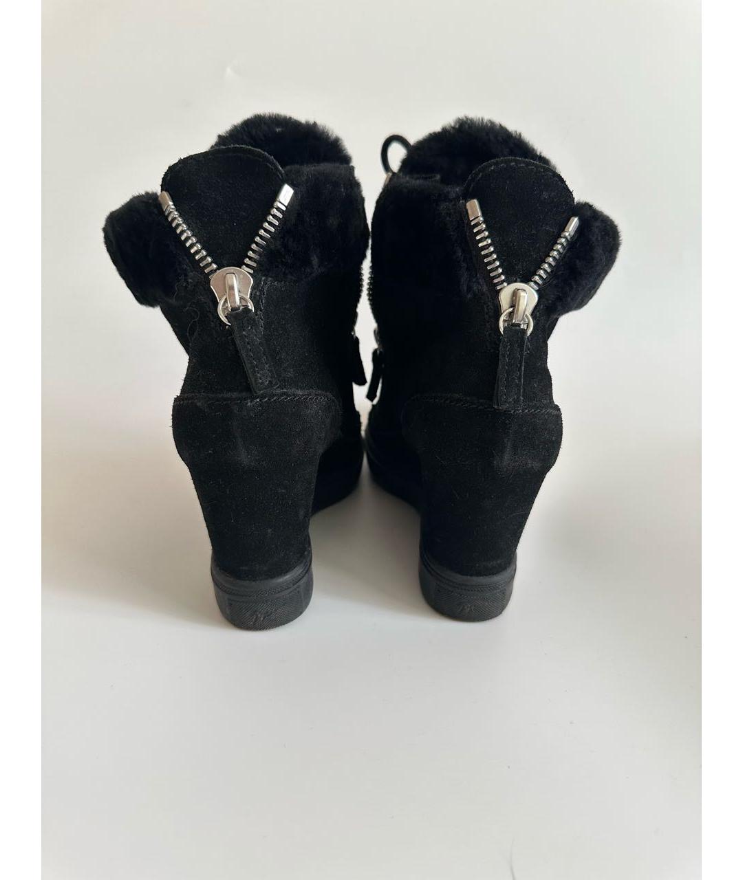 GIUSEPPE ZANOTTI DESIGN Черные замшевые ботильоны, фото 3