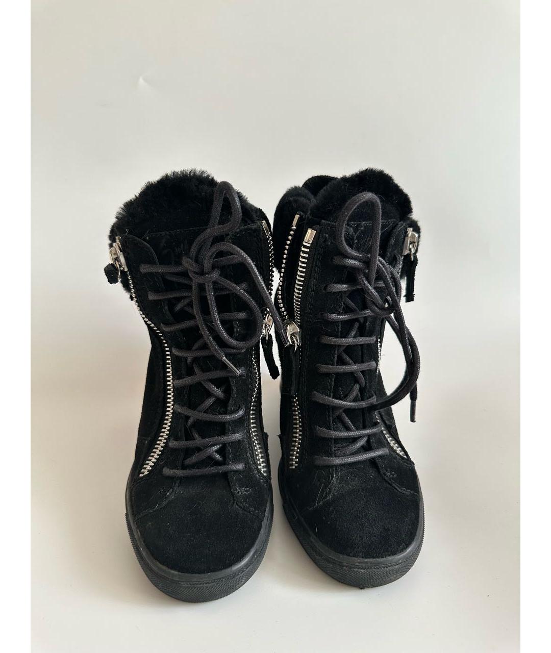 GIUSEPPE ZANOTTI DESIGN Черные замшевые ботильоны, фото 2