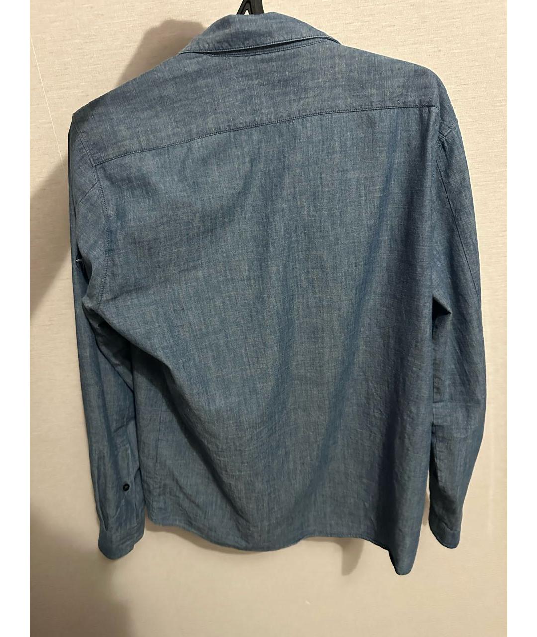 STONE ISLAND Синяя хлопковая кэжуал рубашка, фото 2
