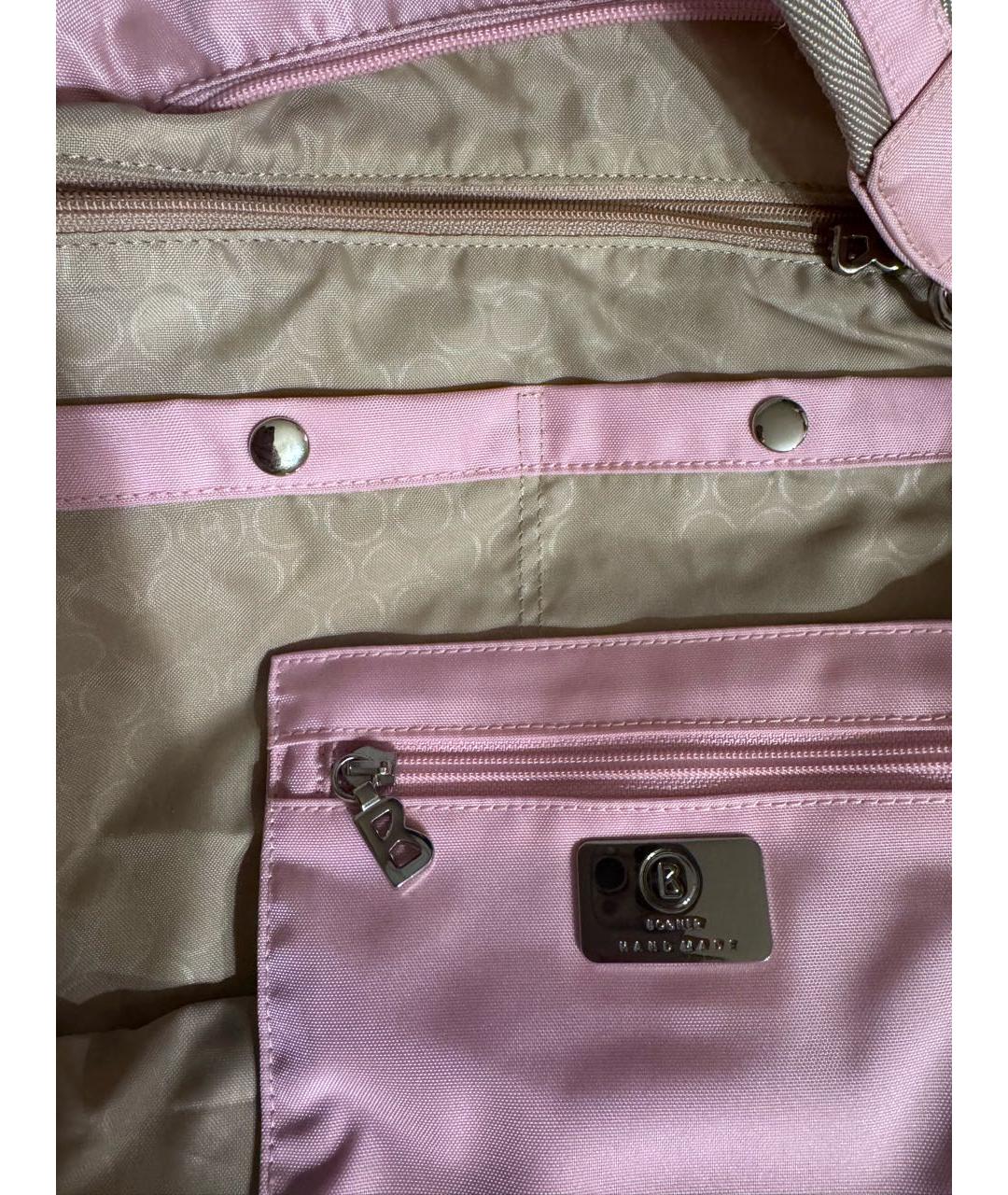 BOGNER Розовая тканевая дорожная/спортивная сумка, фото 7