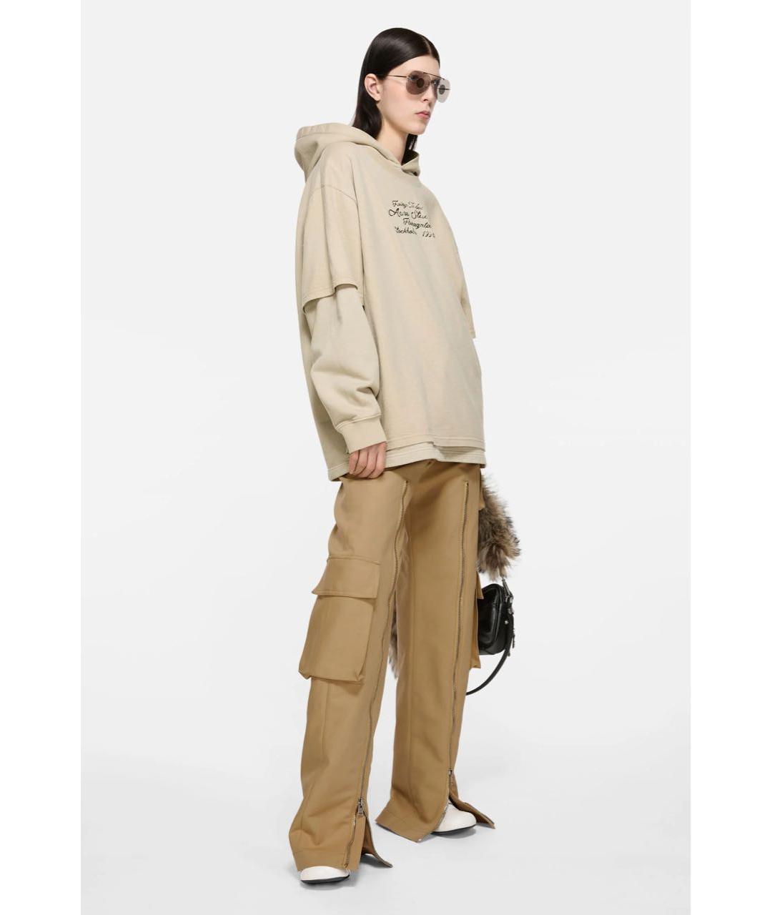 ACNE STUDIOS Бежевый хлопковый джемпер / свитер, фото 3