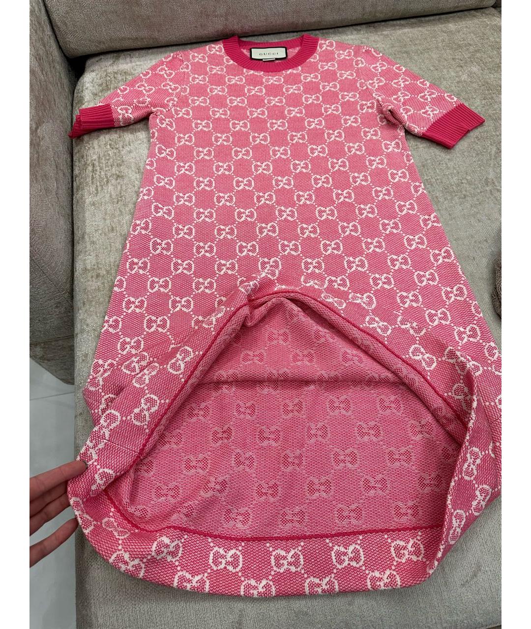 GUCCI Розовое повседневное платье, фото 4