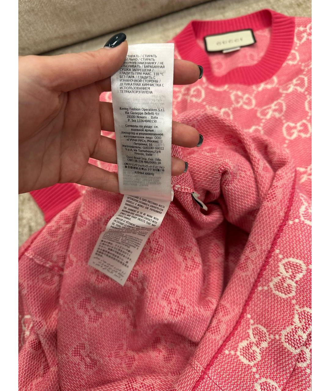 GUCCI Розовое повседневное платье, фото 8