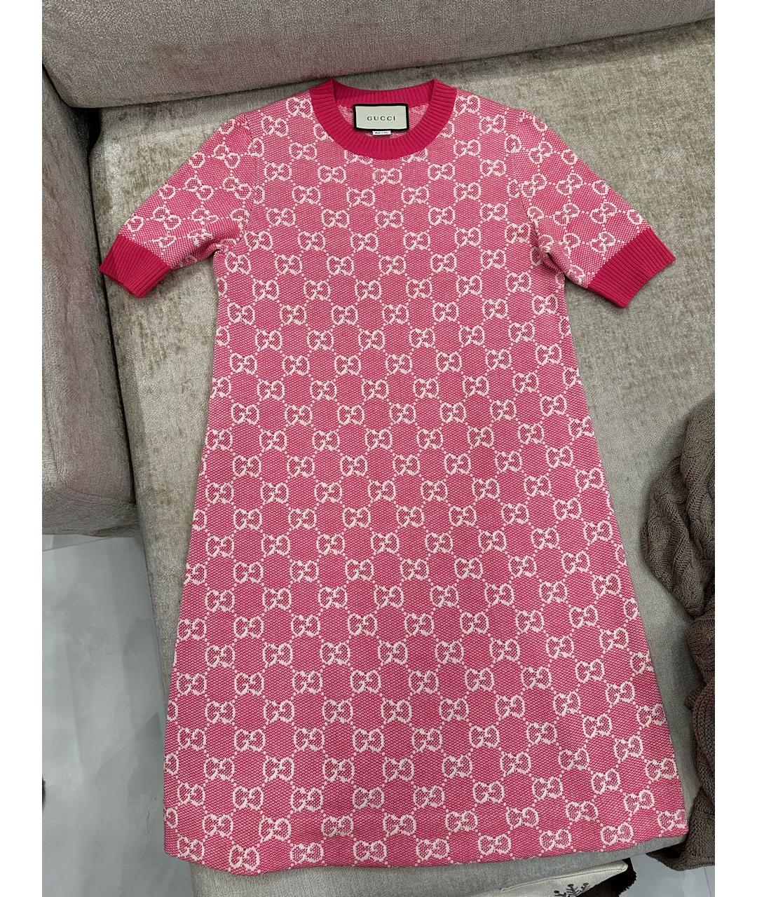 GUCCI Розовое повседневное платье, фото 9