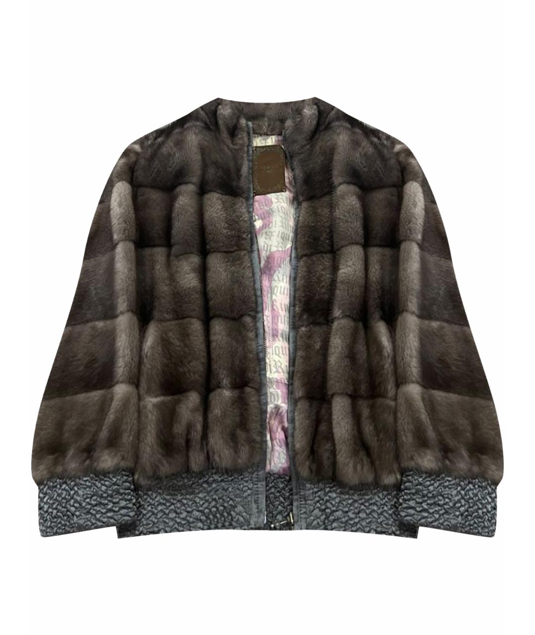 RINDI Антрацитовая меховая шуба, фото 1