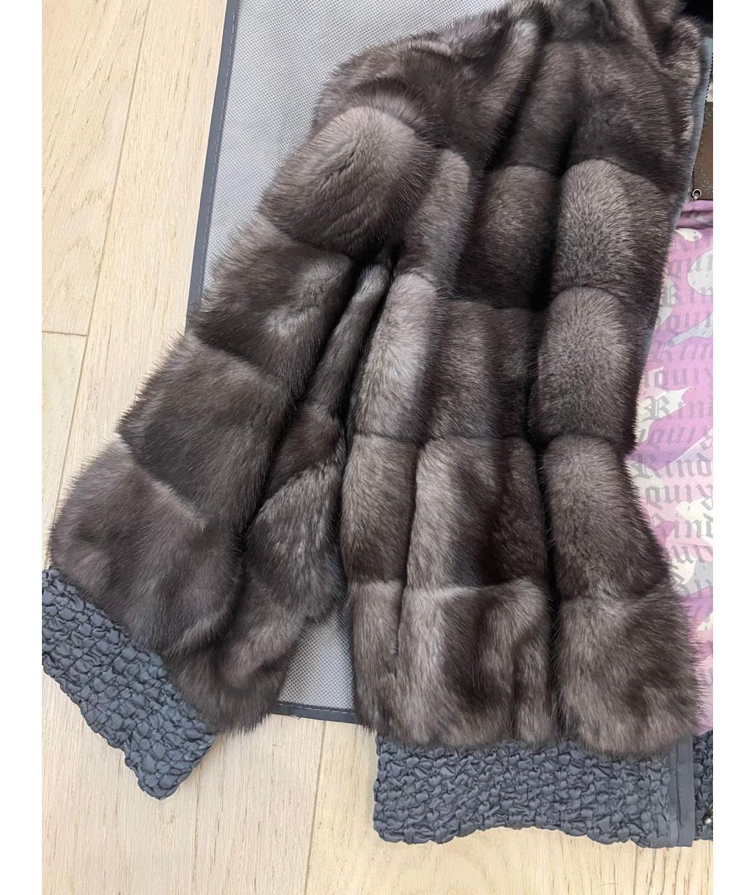 RINDI Антрацитовая меховая шуба, фото 3