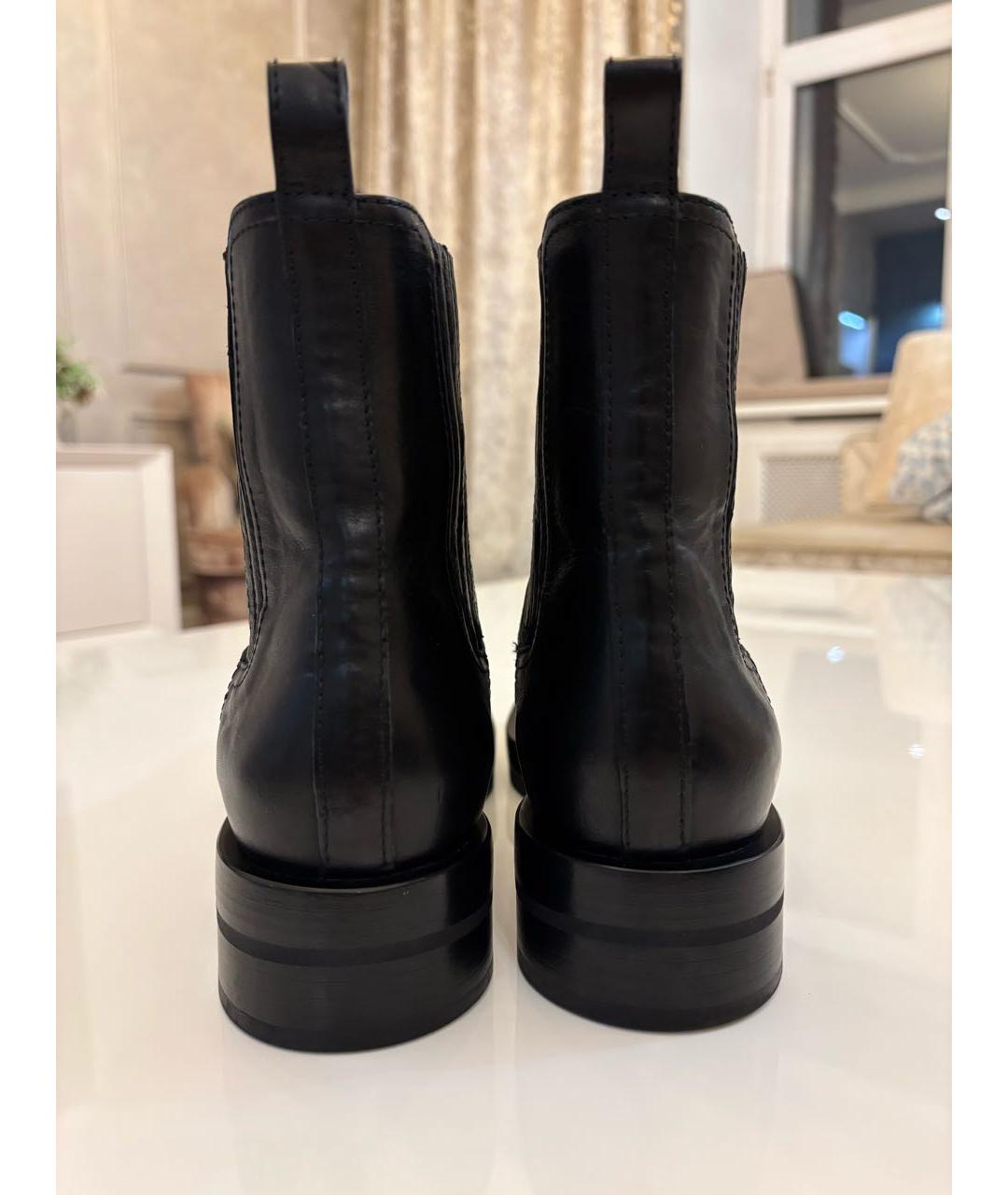 AGL Черные кожаные полусапоги, фото 5