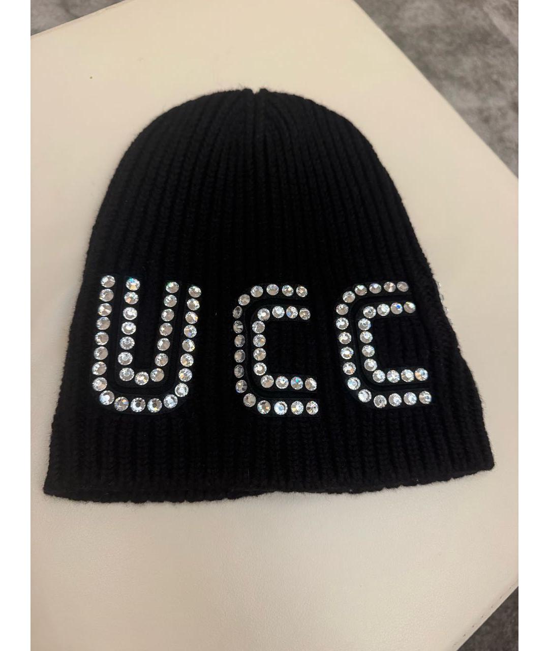 GUCCI Черная шерстяная шапка, фото 4