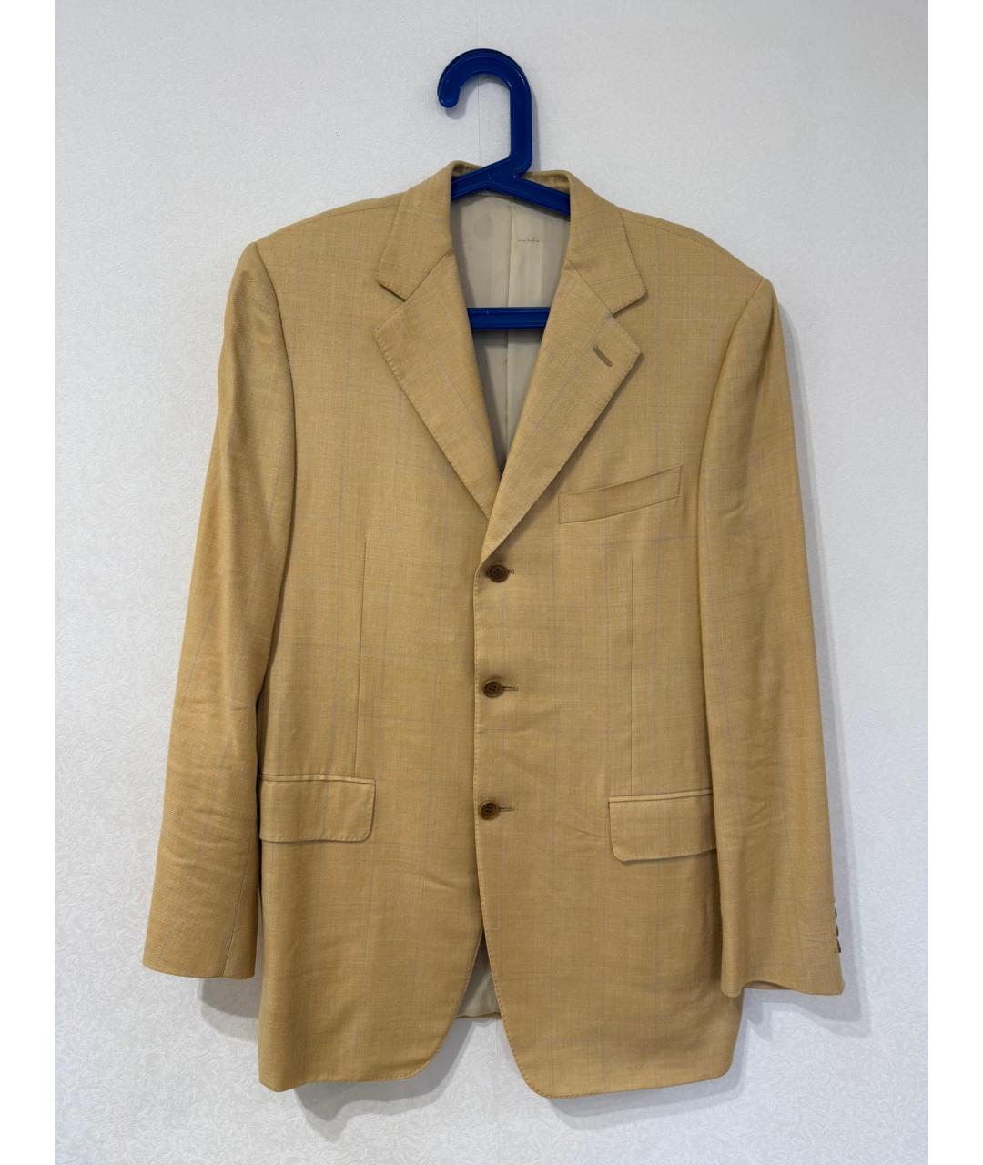 CANALI Желтый льняной пиджак, фото 5