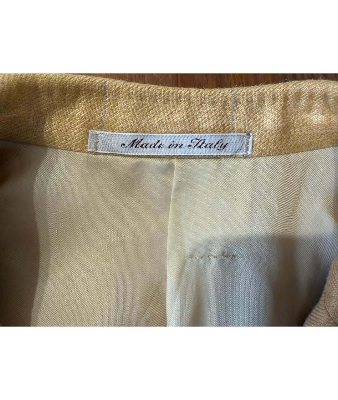 CANALI Желтый льняной пиджак, фото 3