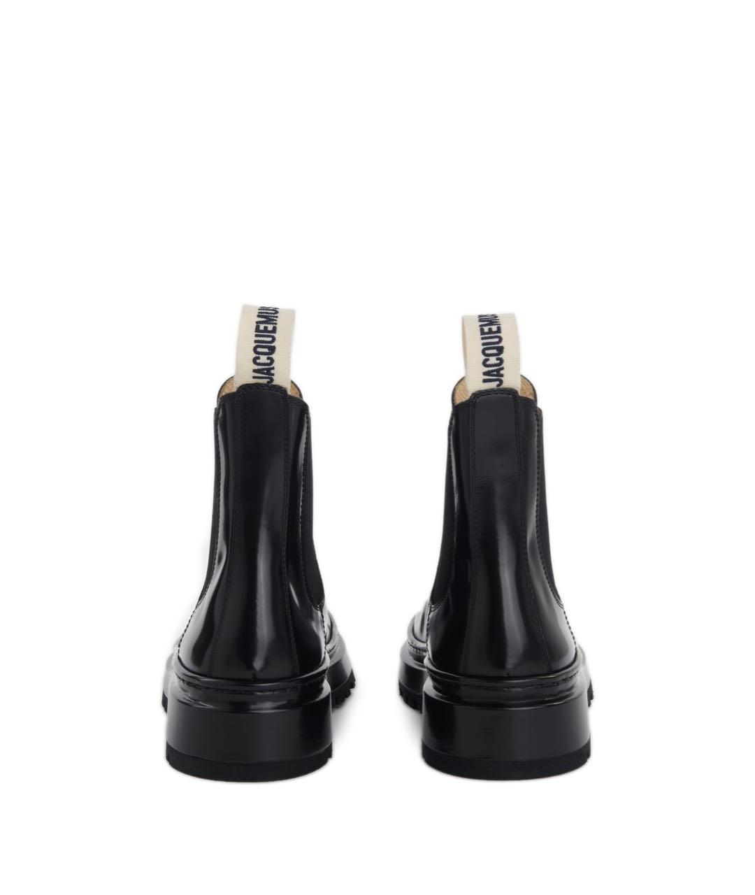JACQUEMUS Черные кожаные полусапоги, фото 2