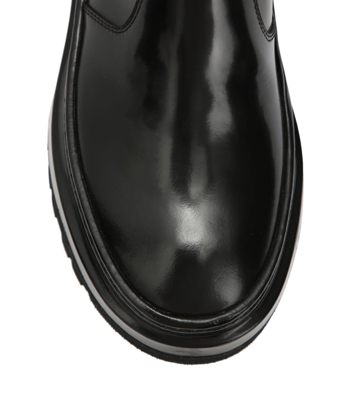 JACQUEMUS Черные кожаные полусапоги, фото 5