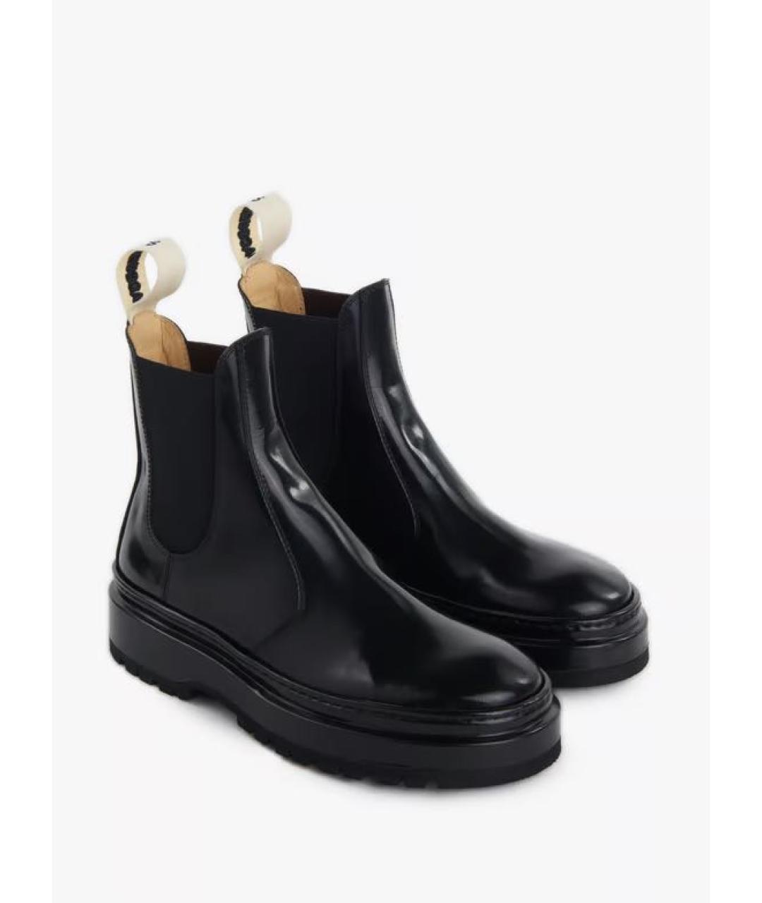 JACQUEMUS Черные кожаные полусапоги, фото 3