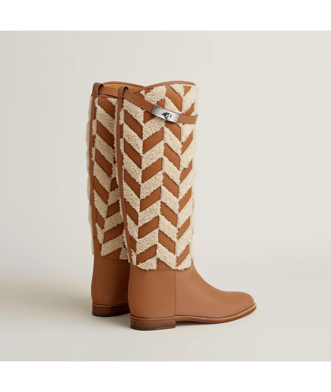 HERMES Коричневые кожаные сапоги, фото 4