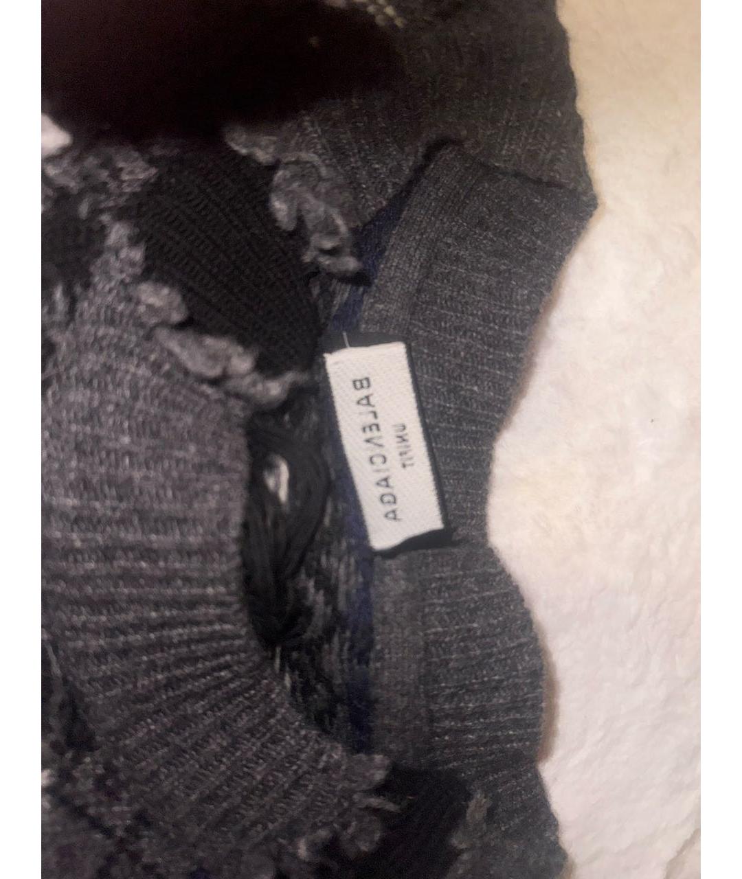 BALENCIAGA Антрацитовый хлопковый джемпер / свитер, фото 7