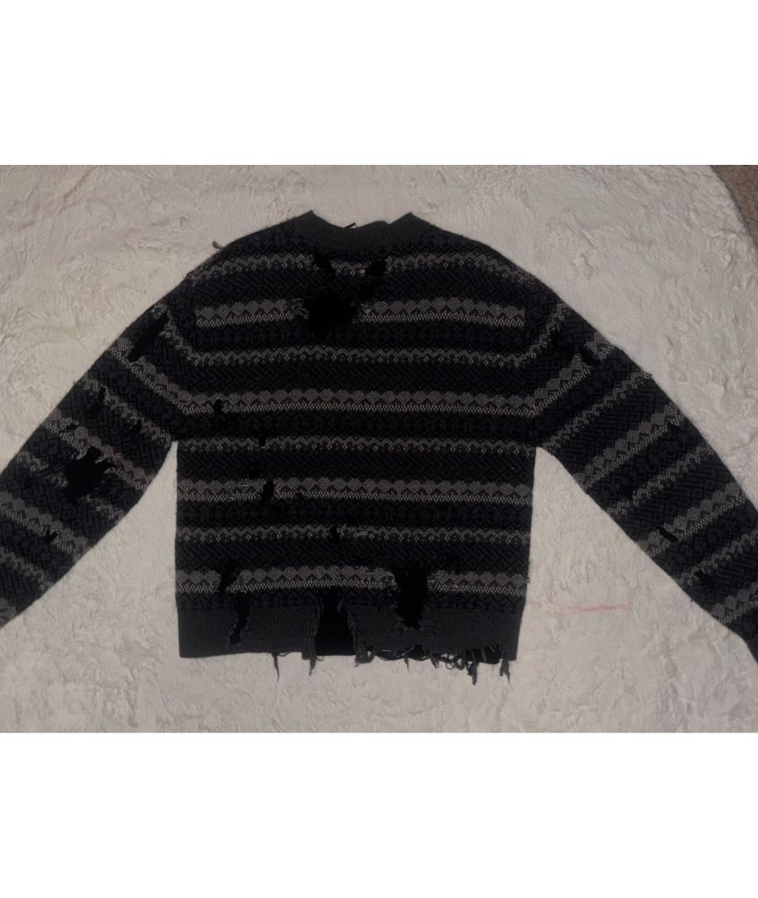 BALENCIAGA Антрацитовый хлопковый джемпер / свитер, фото 2