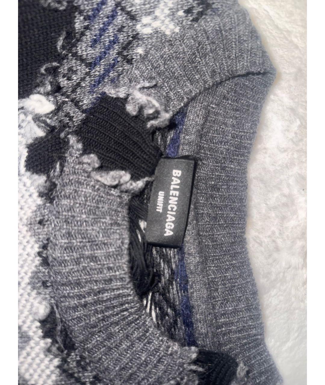 BALENCIAGA Антрацитовый хлопковый джемпер / свитер, фото 6