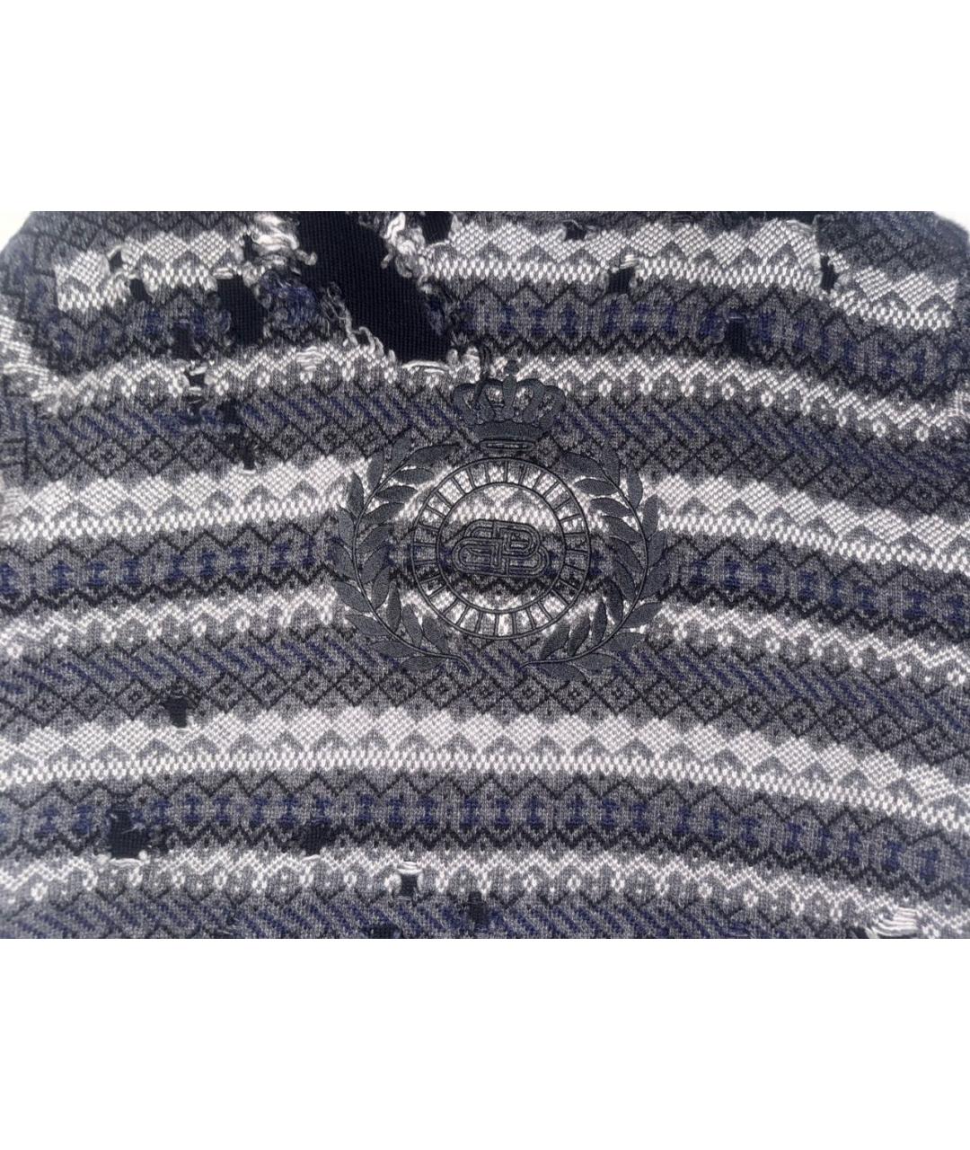 BALENCIAGA Антрацитовый хлопковый джемпер / свитер, фото 3