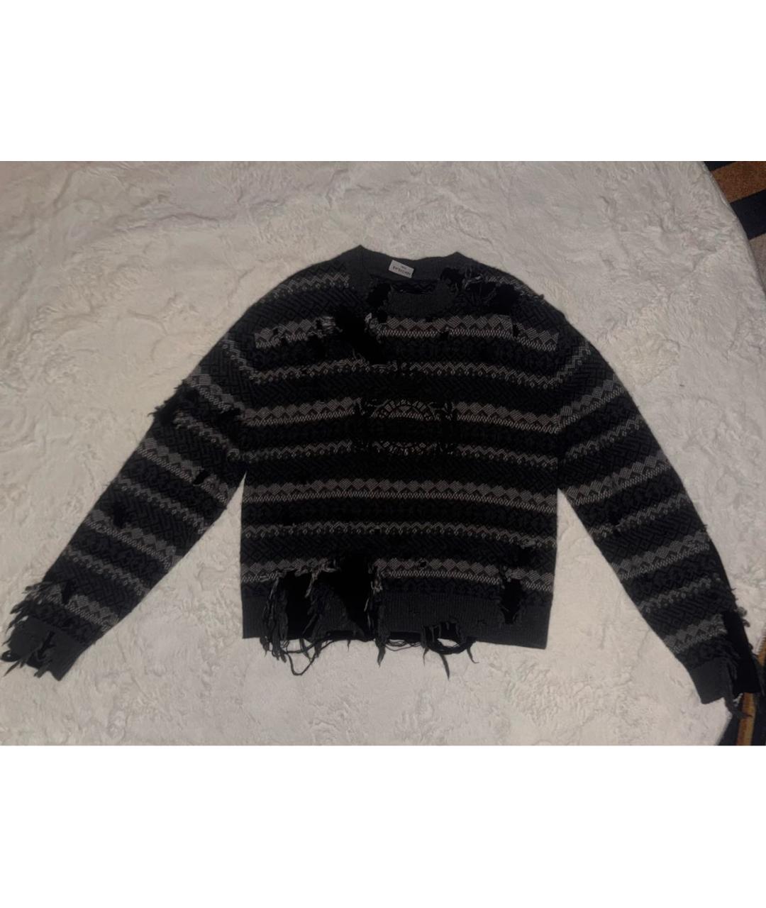 BALENCIAGA Антрацитовый хлопковый джемпер / свитер, фото 9