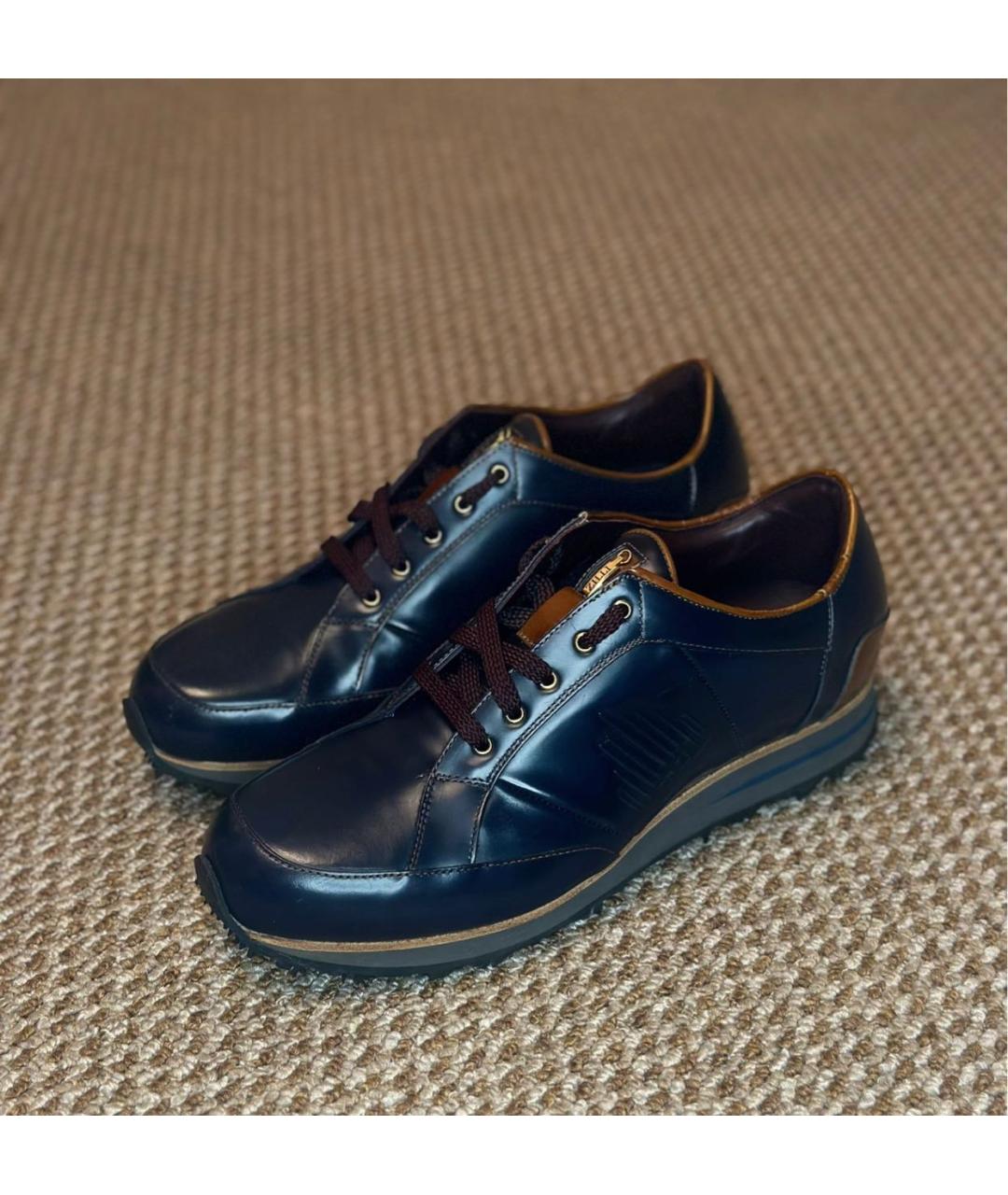 ZILLI Мульти кожаные низкие кроссовки / кеды, фото 4