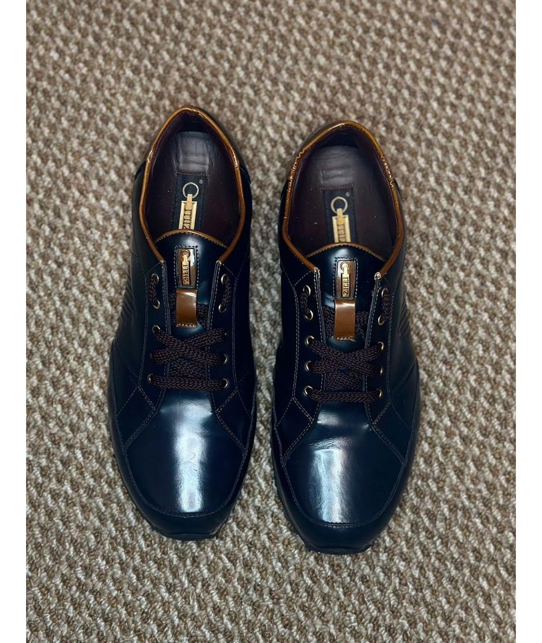 ZILLI Мульти кожаные низкие кроссовки / кеды, фото 2