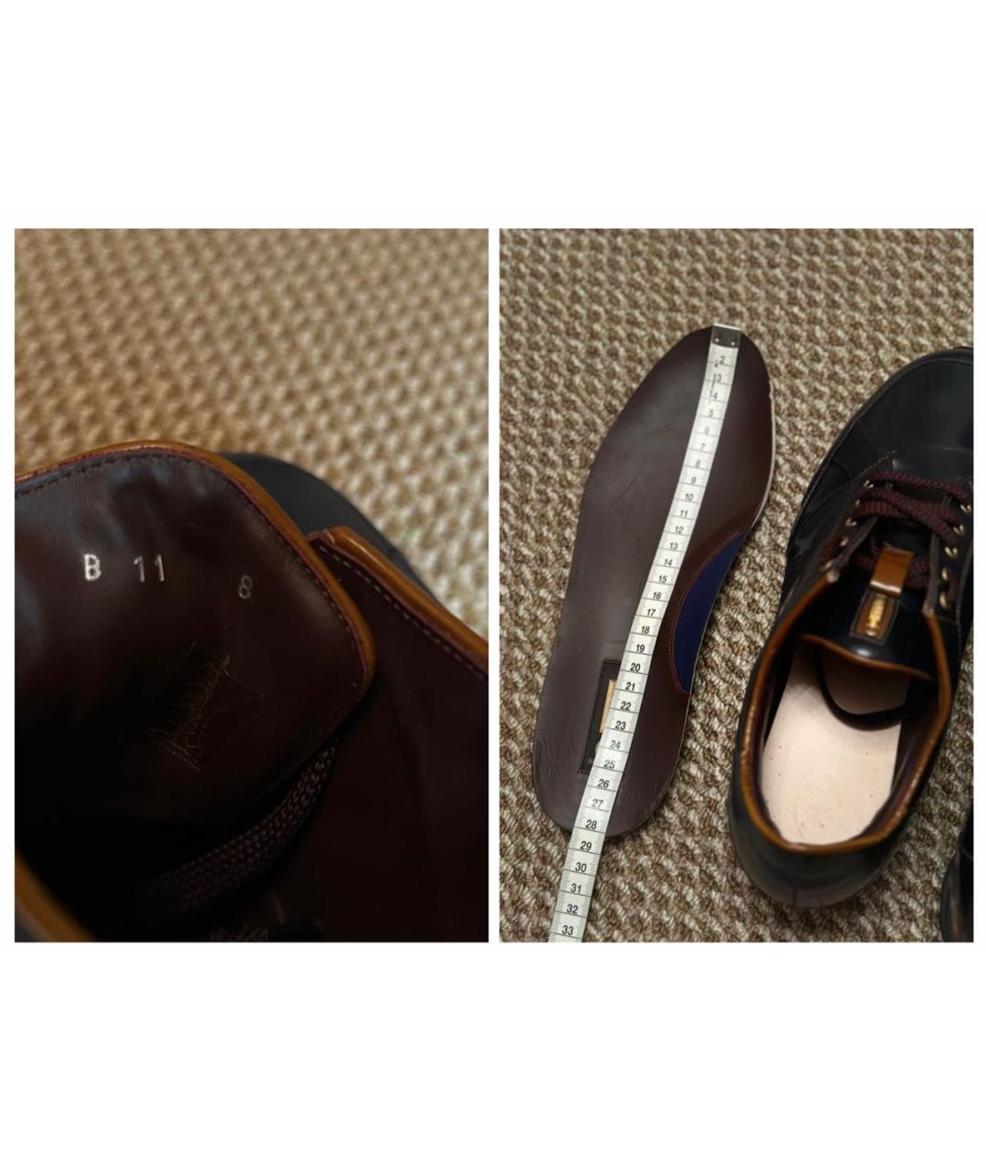 ZILLI Мульти кожаные низкие кроссовки / кеды, фото 7