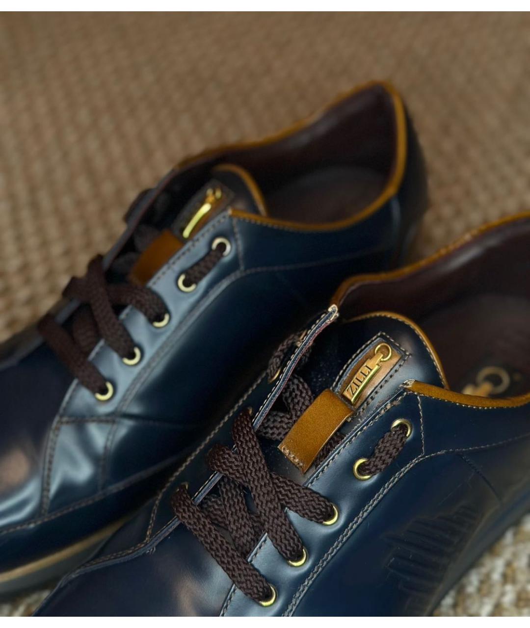 ZILLI Мульти кожаные низкие кроссовки / кеды, фото 3