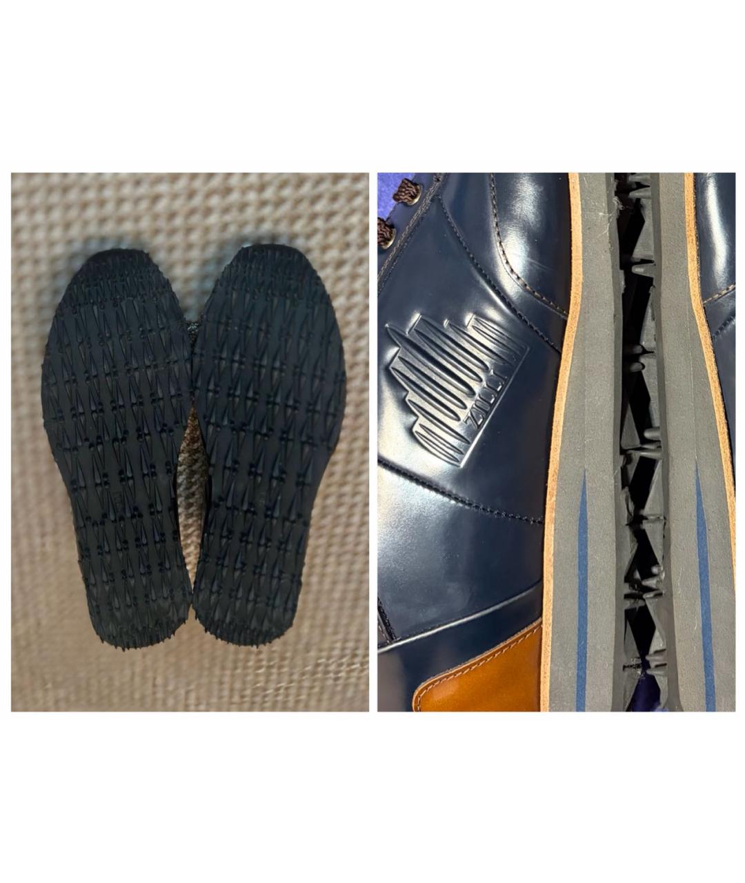 ZILLI Мульти кожаные низкие кроссовки / кеды, фото 8