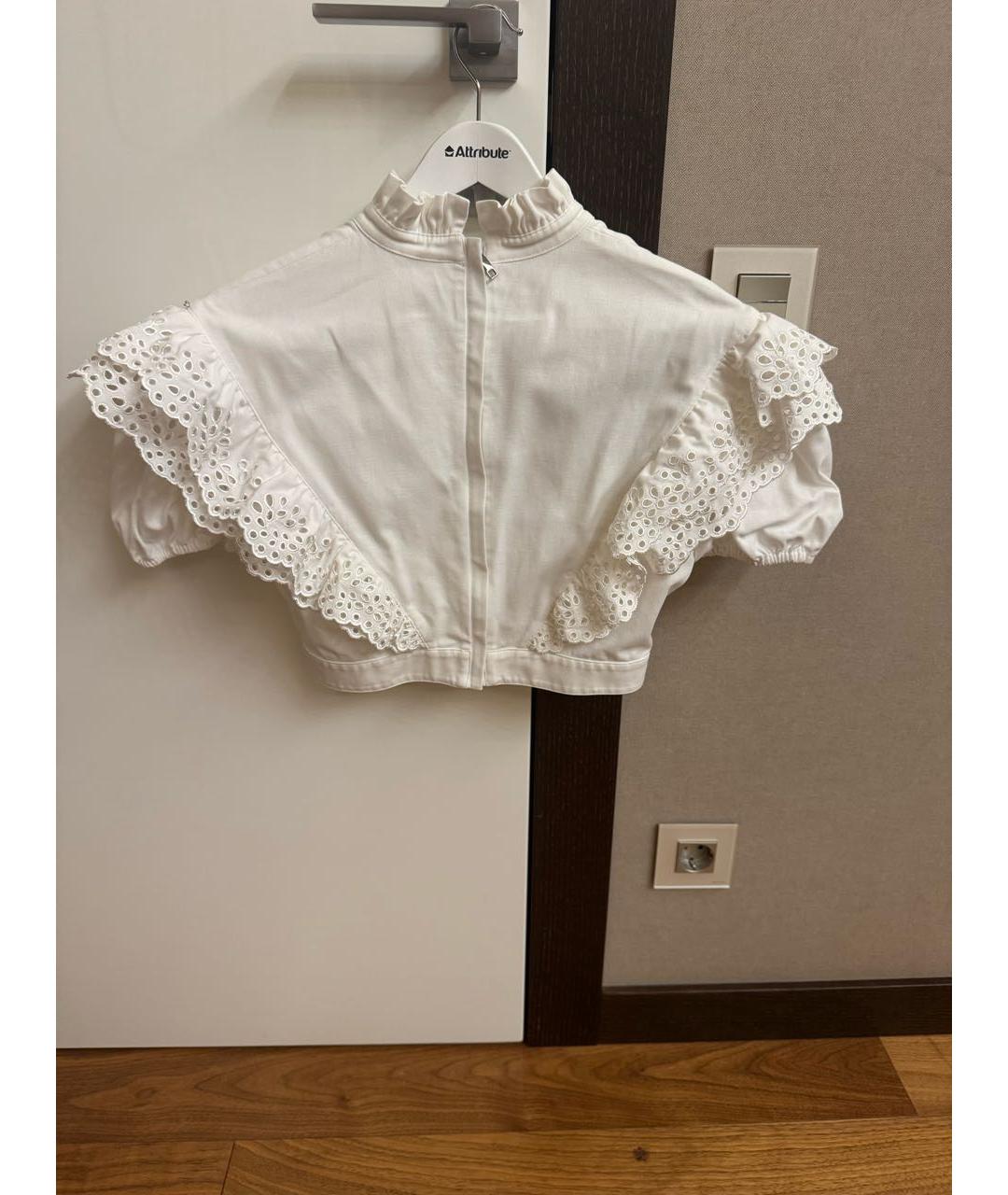 'S MAX MARA Белая хлопковая блузы, фото 2