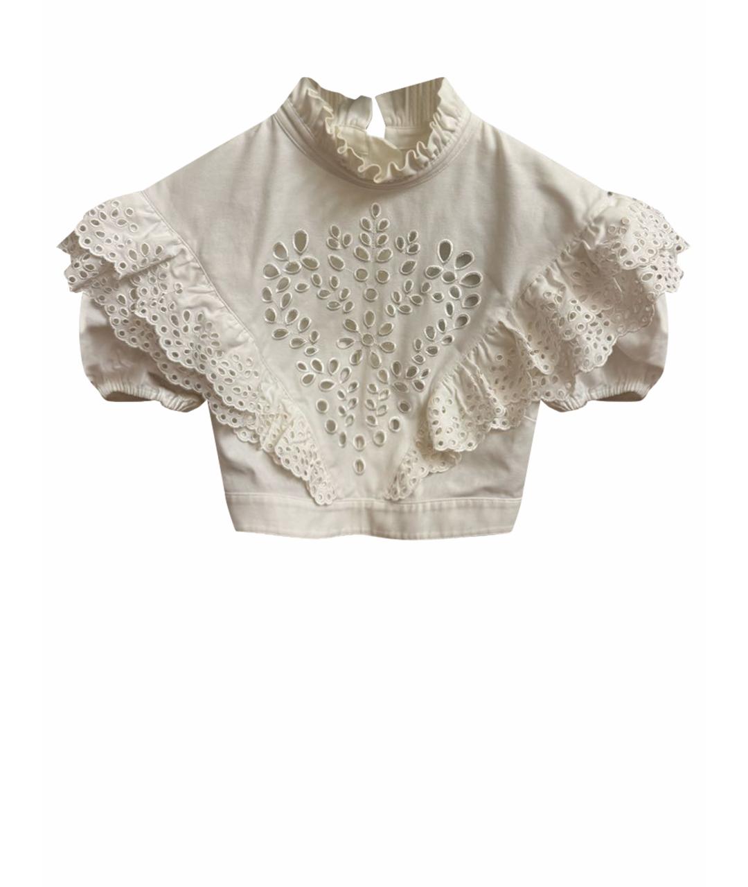 'S MAX MARA Белая хлопковая блузы, фото 1