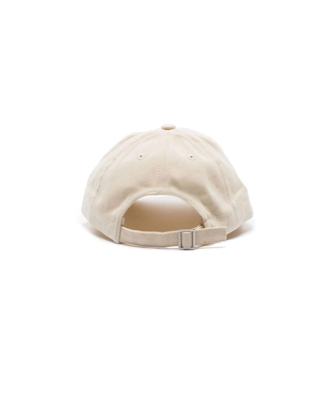 JACQUEMUS Бежевая хлопковая кепка, фото 3