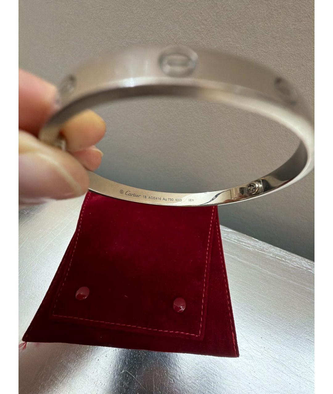 CARTIER Белый браслет из белого золота, фото 3